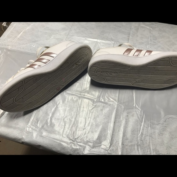 adidas Women's Sneakers in White and Pink - Picture 2 of 8